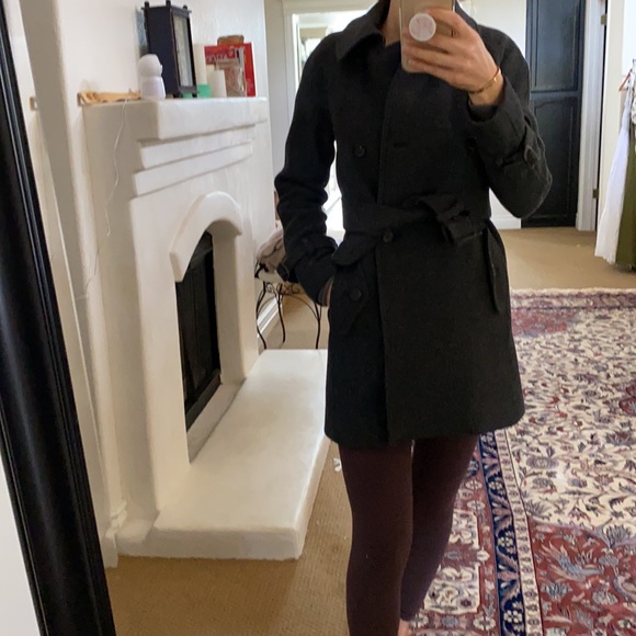 Gorgeous deep grey double breasted JCrew coat excellent used condition - Picture 8 of 9